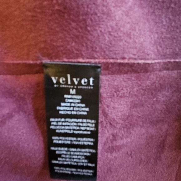 Wine Colored Faux Fur Coat - Picture 4 of 6